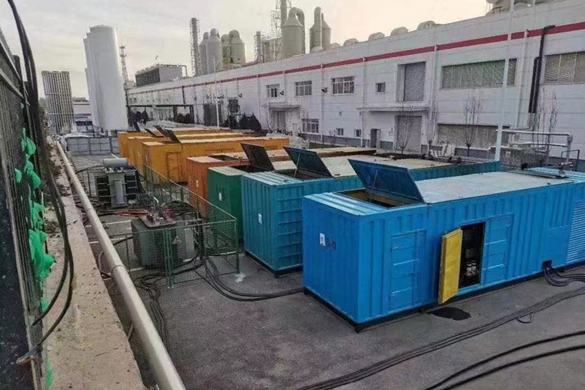 西华发电机租赁施工现场